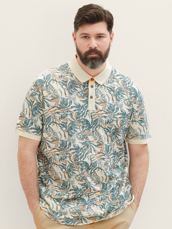 Plus - Polo shirt with an all-over print