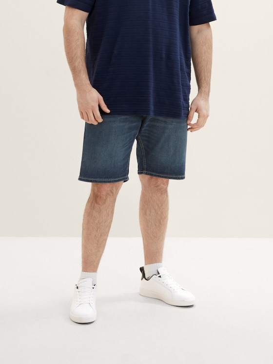 Slim Jeans Shorts door Men Plus Size, dark stone wash denim