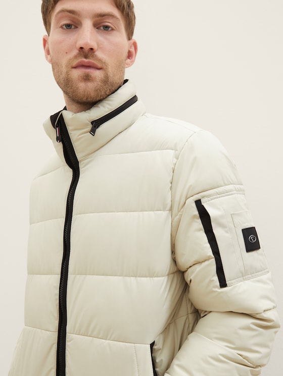 Quilted jacket with a stand-up collar