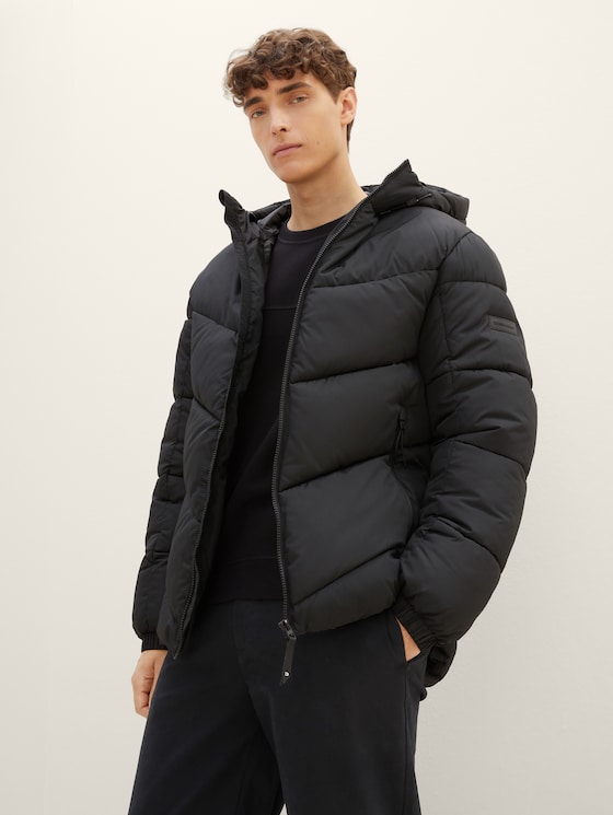 puffer jacket with a hood