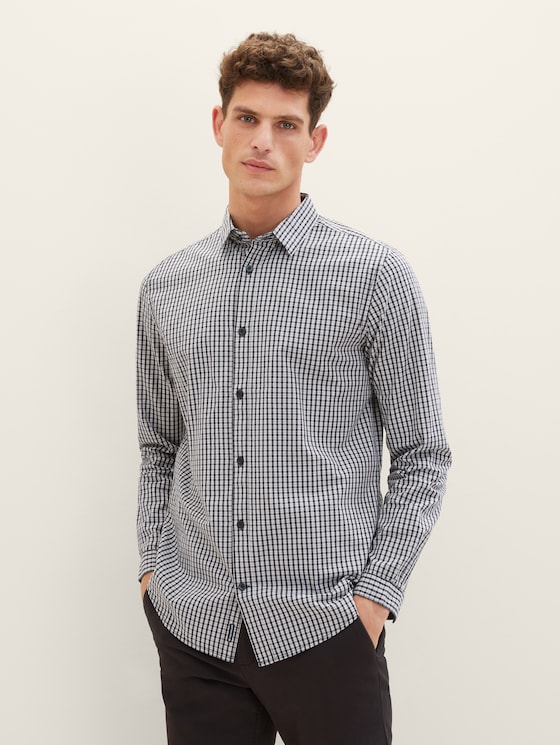 Geruit overhemd door Men, navy lilac small check