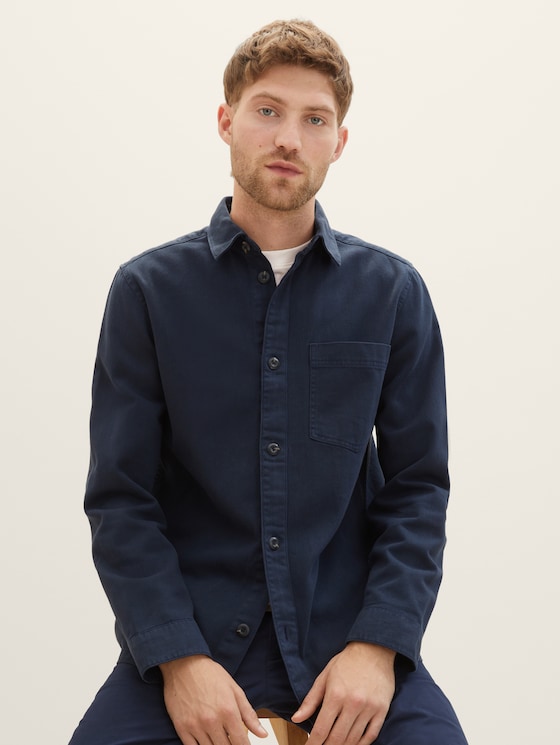 Basic-overshirt door Men, sky captain blue