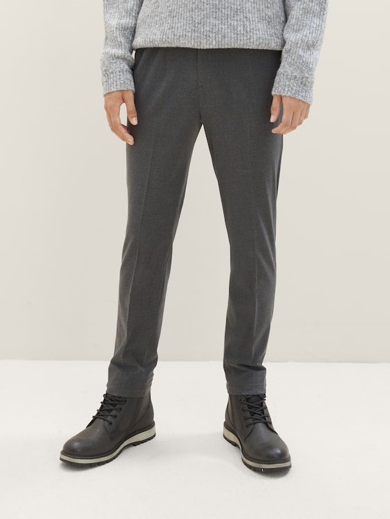 Relaxed Tapered Chino von Denim Male, Mid Grey Melange