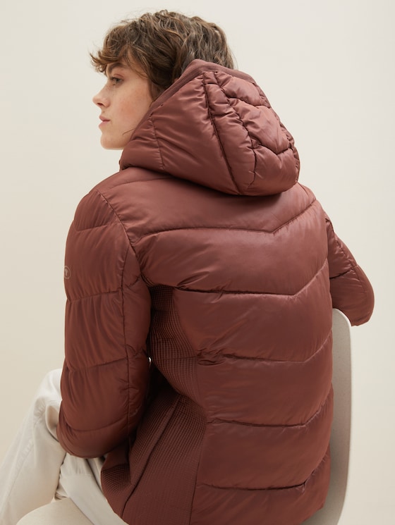 puffer jacket with a hood