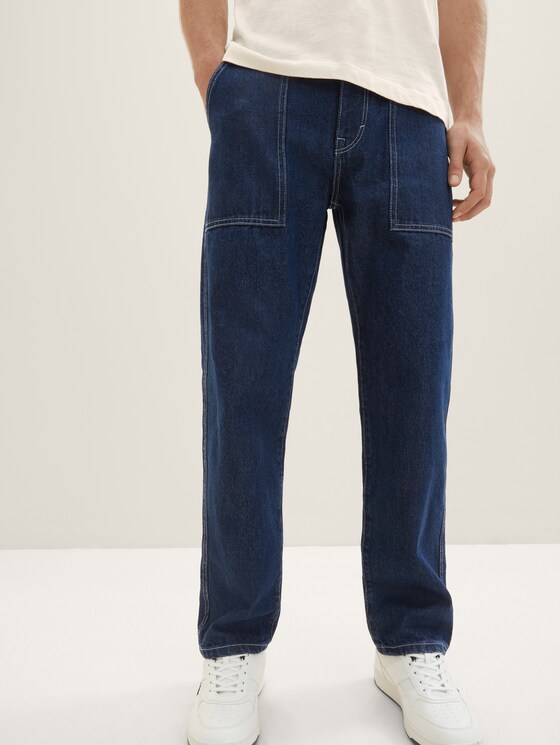 Comfort straight jeans with recycled cotton