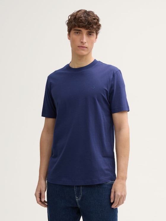 Basic T-shirt door Denim Male, dark blueberry