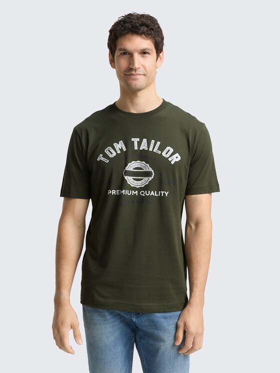 T-Shirt mit Logo-Print von Men, Deep Forest Green