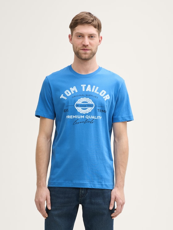 T-Shirt mit Logo-Print von Men, sapphire blue