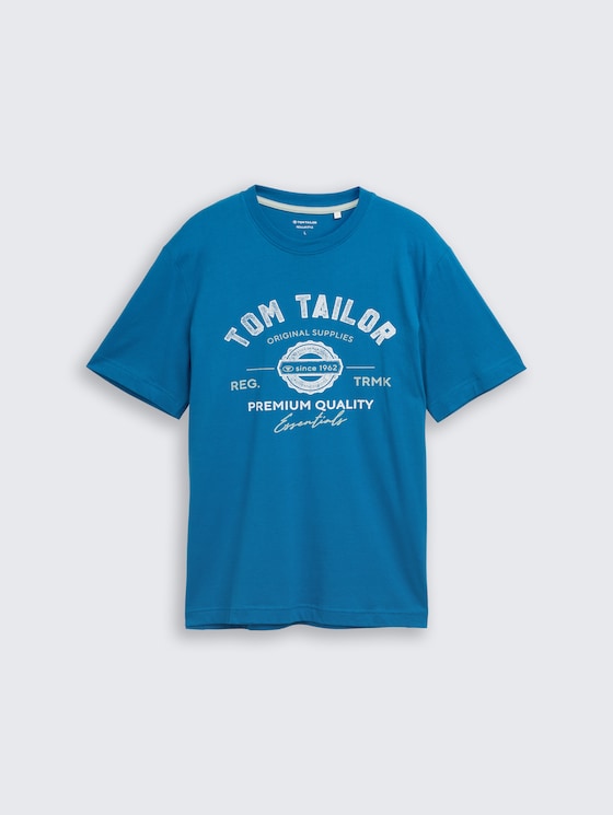 T-shirt met logo-print door Men, blue petrol