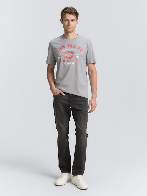 T-Shirt mit Logo-Print von Men, formal grey