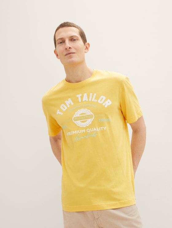 T-shirt met logo print door Men, sunny yellow