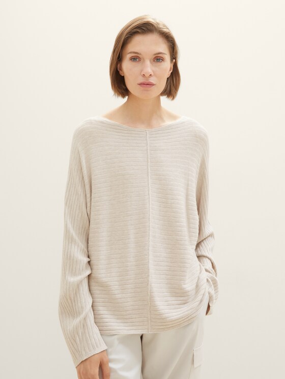 Strukturierter Strickpullover