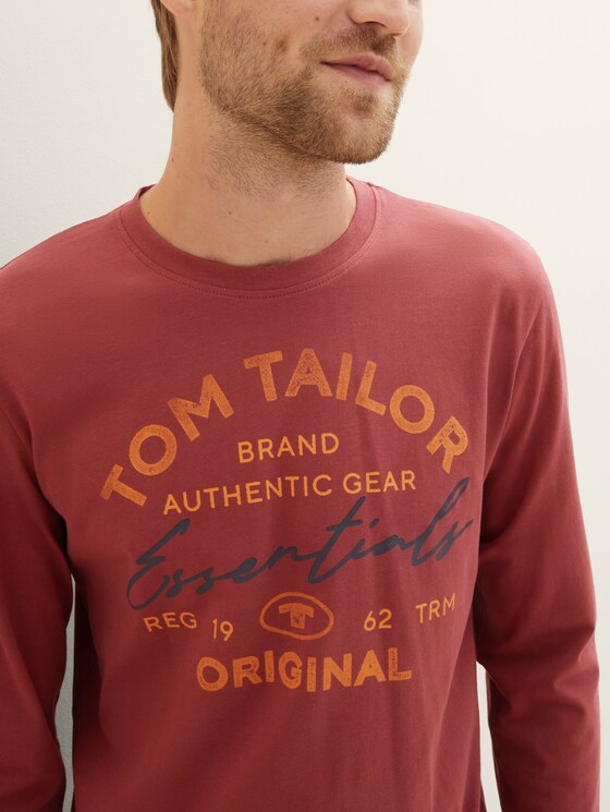 Langarmshirt mit Logo Print