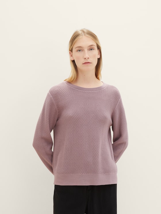 Pull en maille texturée par Women, dusty lilac