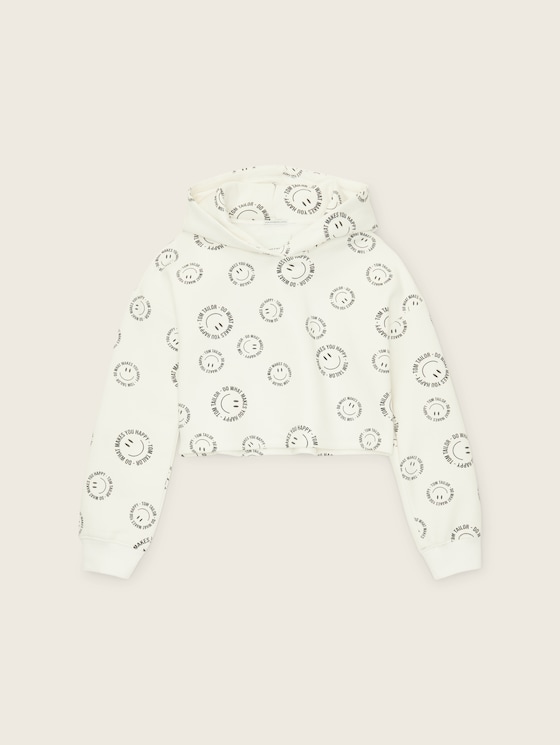 Cropped Hoodie met print door Teen Girls, happy mood design