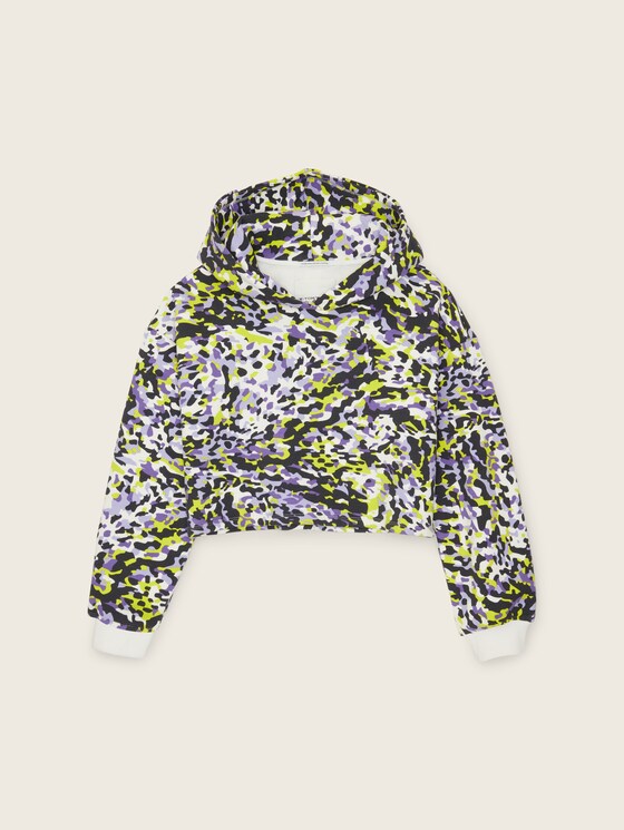 Cropped hoodie with a print