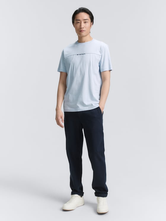 T-shirt with a print by Men, Light Metal Blue