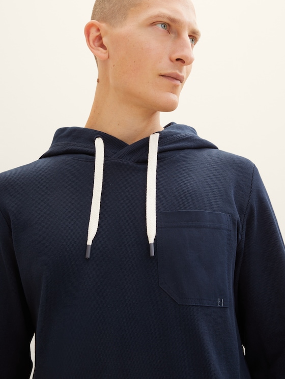Hoodie with a patch pocket