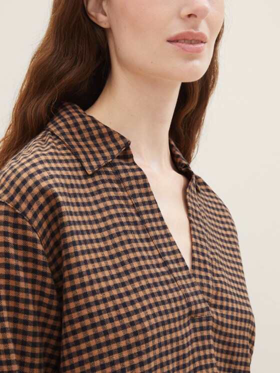 Oversized geruite blouse