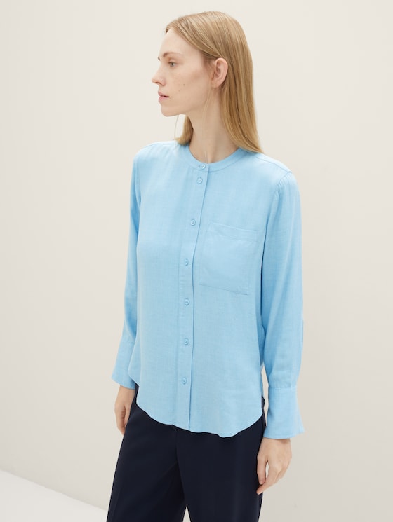 blouse in a melange look