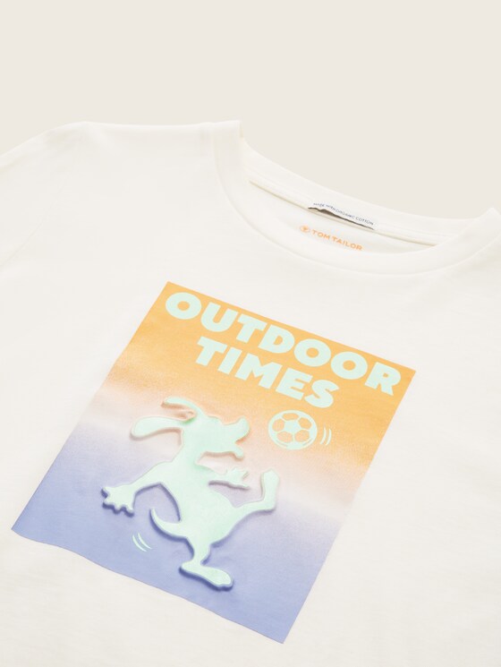 T-shirt à manches longues et motif artistique