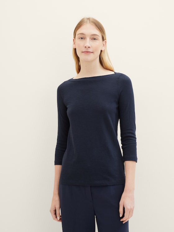 with 3/4-sleeved Tailor shirt cotton by organic Tom
