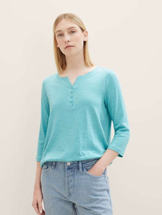 Henley shirt by Women, Summer Teal