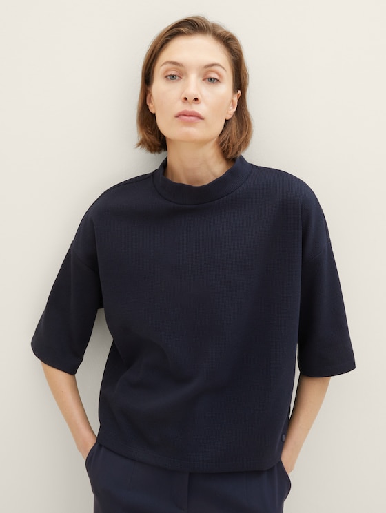 T-shirt with a stand-up collar by Women, sky captain blue