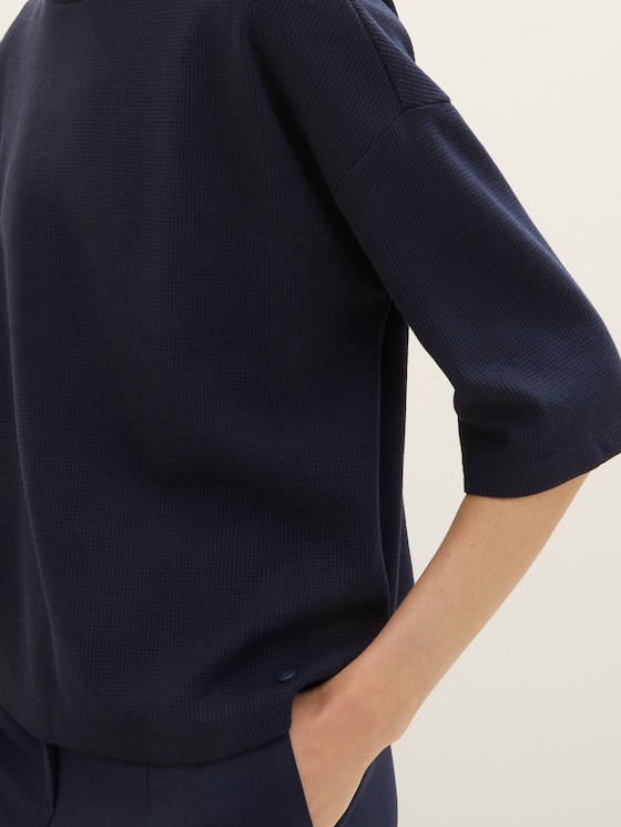 Polo shirt with a stand-up collar