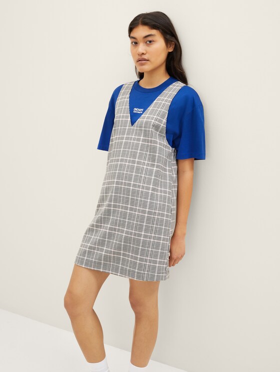 Dress with a check pattern