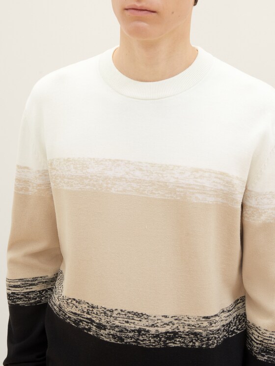 Mehrfarbiger Strickpullover
