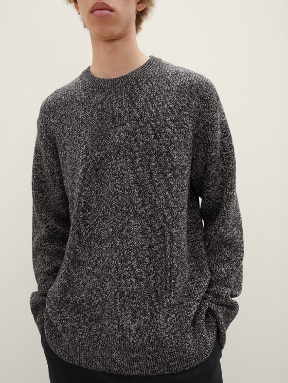 Mottled knitted sweater