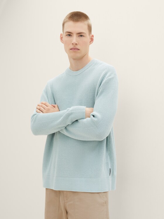 Strickpullover im Washed-Look