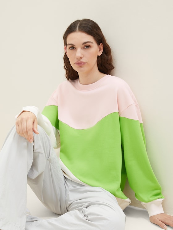 Sweatshirt met Colour Blocking
