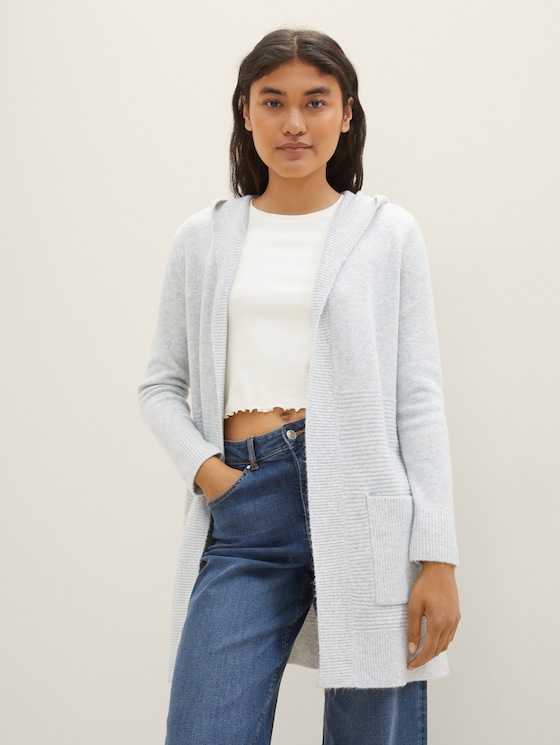 Cardigan with recycled polyester