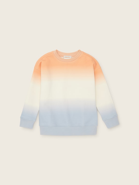 Oversized sweater door Mini Boys, purple orange gradient design