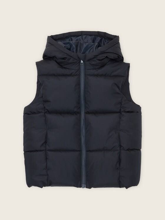 Puffer vest with a hood
