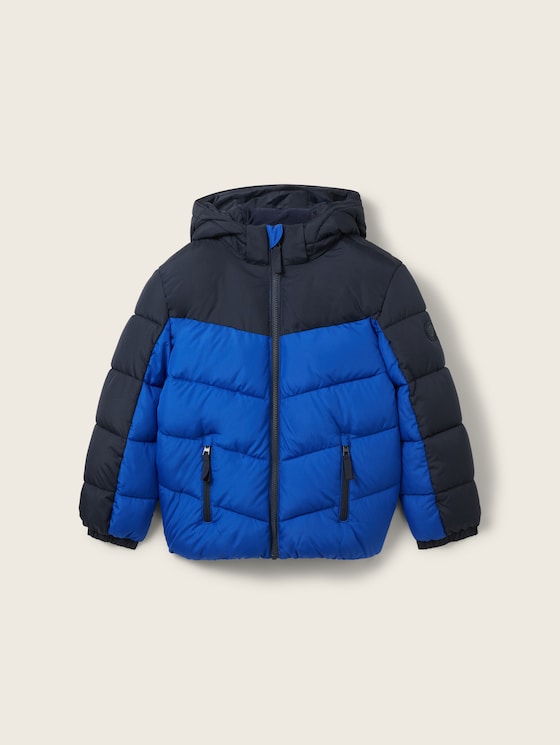 Quilted jacket with contrasting panels