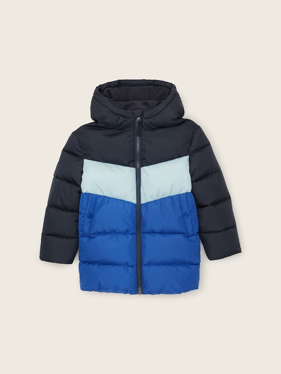 Quilted parka with recycled polyester