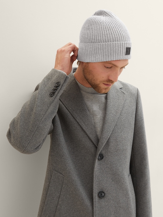 Beanie aus Rippenstrick