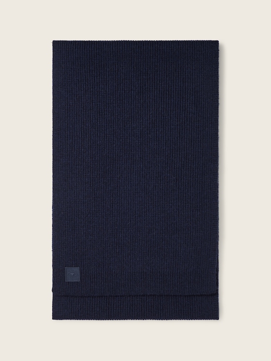 Écharpe tricotée aspect chiné