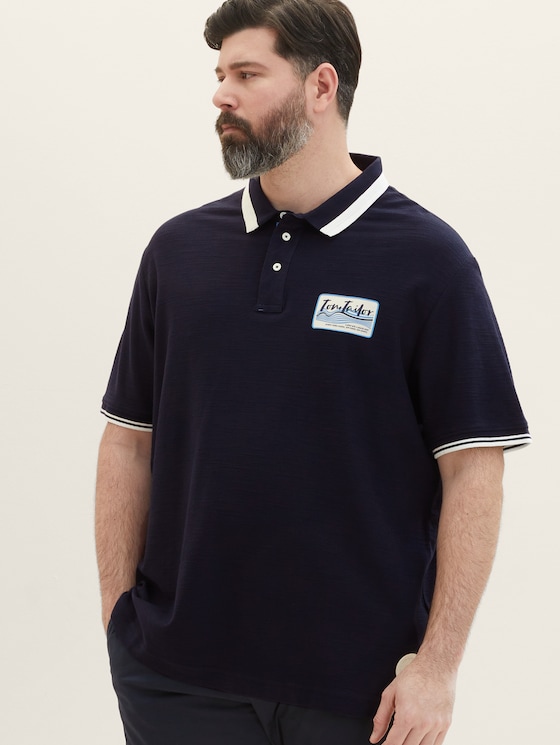 Plus - Polo shirt with a logo print