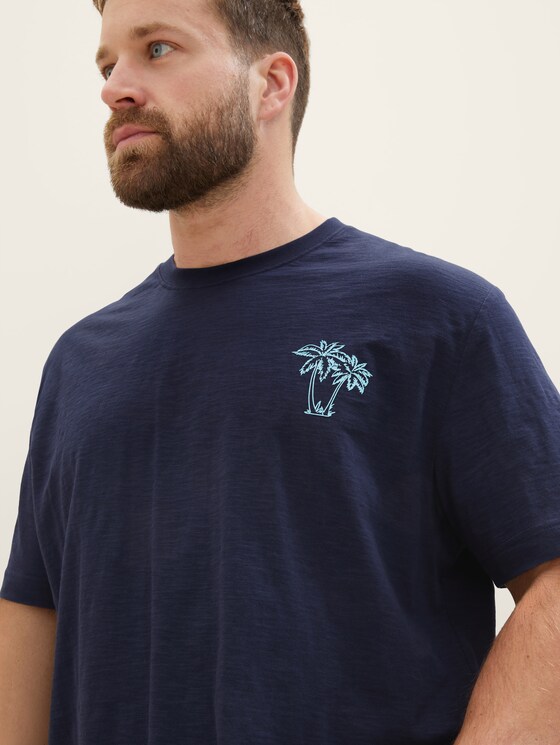 Plus - T-shirt with a palm tree print