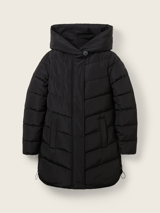 Puffer coat with recycled polyester