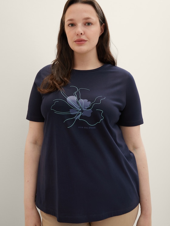 Plus - T-shirt met print door Women Plus Size, sky captain blue