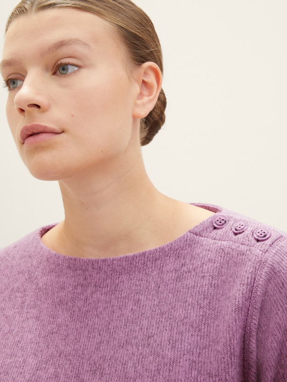Plus - Sweatshirt with a ribbed texture