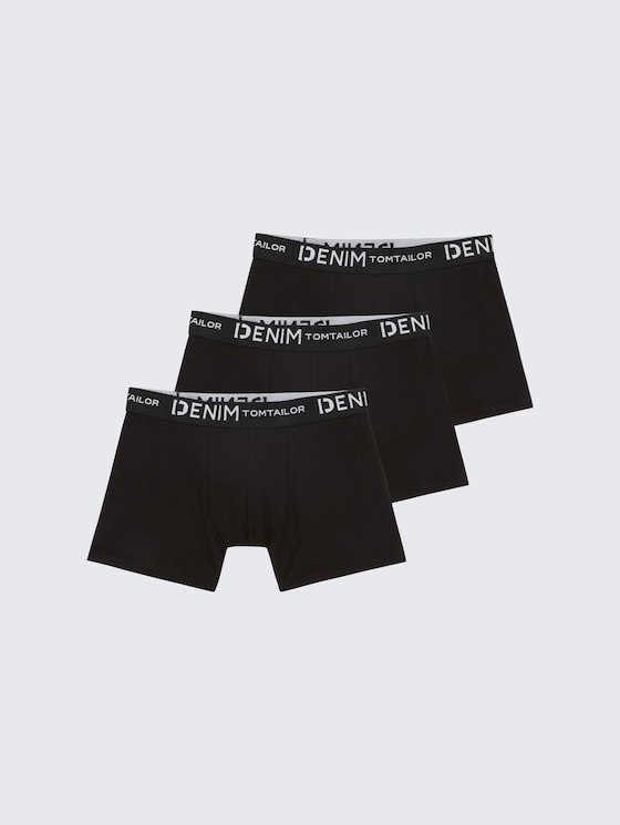 Boxershorts im 3er-Pack von Denim Male, Black