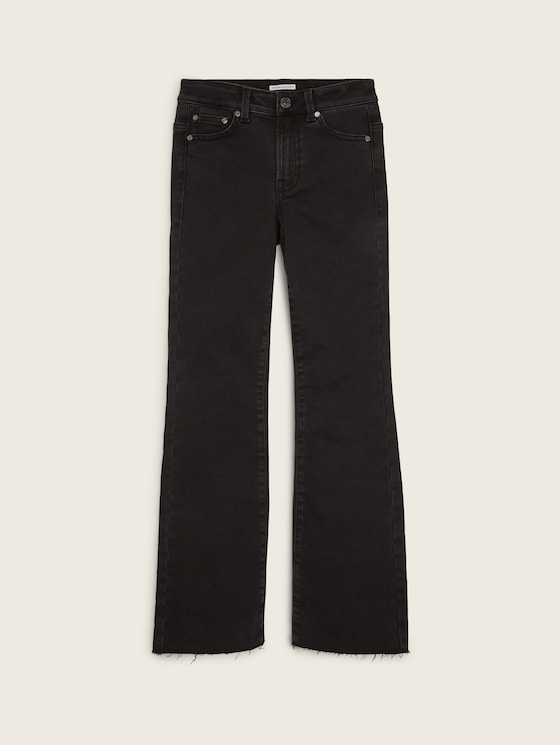 Flared jeans with recycled polyester
