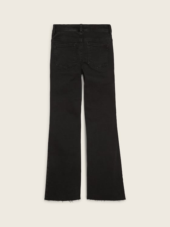 Flared jeans with recycled polyester