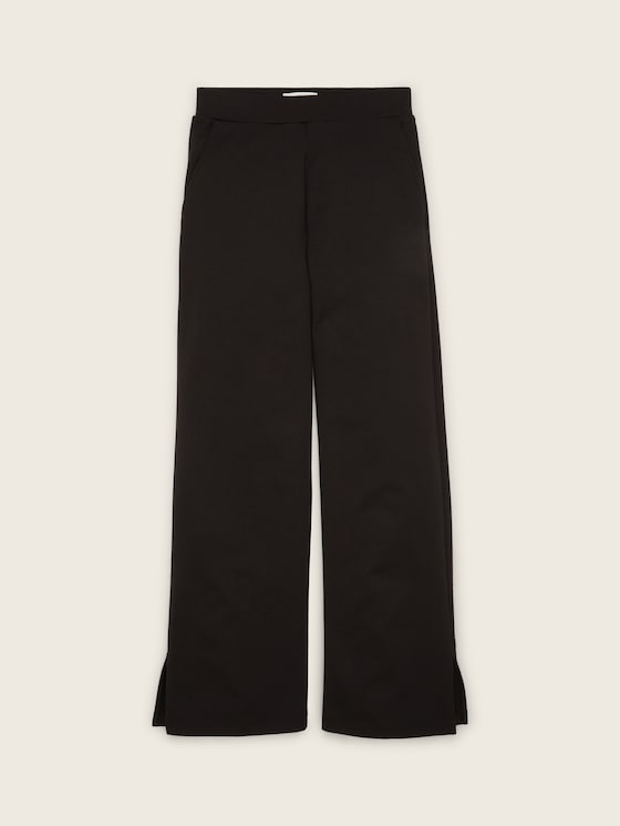 Wide leg trousers with recycled polyester